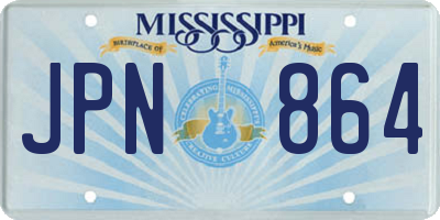 MS license plate JPN864