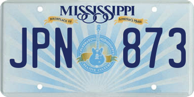 MS license plate JPN873