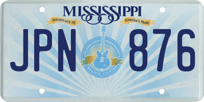 MS license plate JPN876