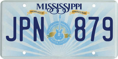 MS license plate JPN879