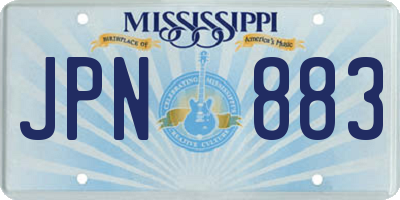 MS license plate JPN883
