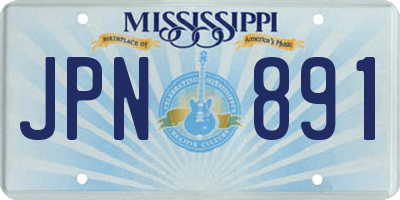 MS license plate JPN891