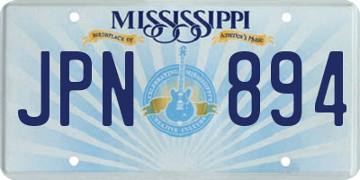MS license plate JPN894