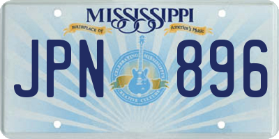 MS license plate JPN896