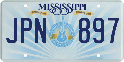 MS license plate JPN897