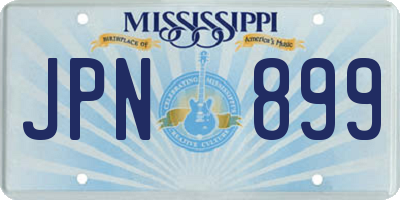 MS license plate JPN899