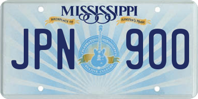 MS license plate JPN900