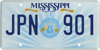 MS license plate JPN901