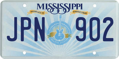 MS license plate JPN902