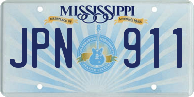 MS license plate JPN911