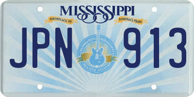 MS license plate JPN913