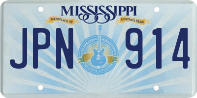 MS license plate JPN914