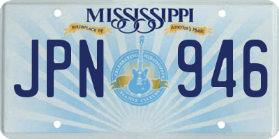 MS license plate JPN946