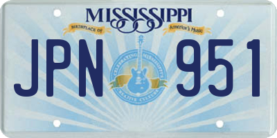 MS license plate JPN951