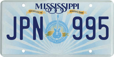 MS license plate JPN995
