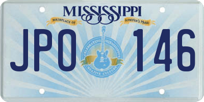 MS license plate JPO146