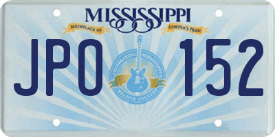 MS license plate JPO152