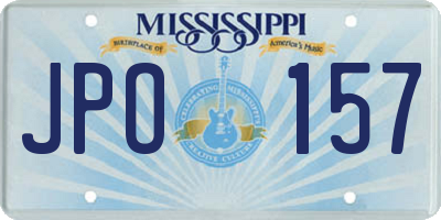 MS license plate JPO157