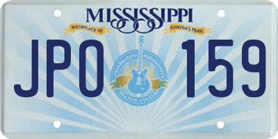 MS license plate JPO159