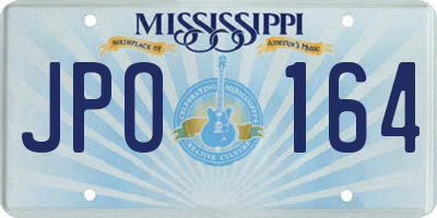 MS license plate JPO164