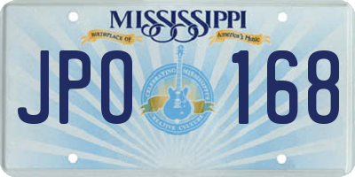 MS license plate JPO168