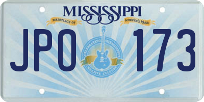 MS license plate JPO173