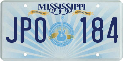 MS license plate JPO184