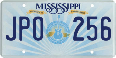 MS license plate JPO256