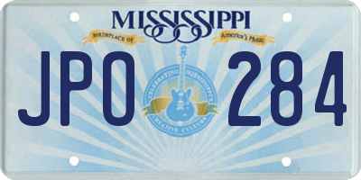 MS license plate JPO284