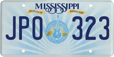 MS license plate JPO323
