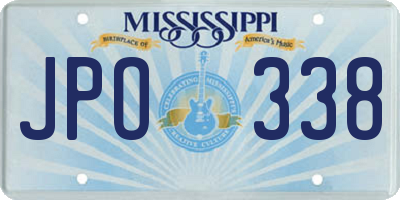 MS license plate JPO338