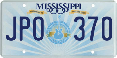MS license plate JPO370