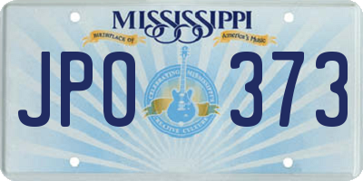 MS license plate JPO373