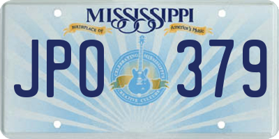 MS license plate JPO379