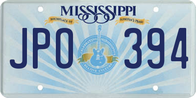 MS license plate JPO394