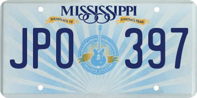 MS license plate JPO397