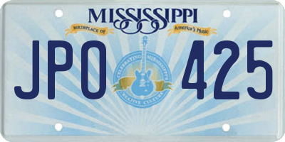 MS license plate JPO425