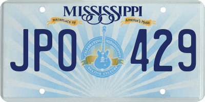 MS license plate JPO429
