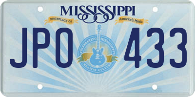 MS license plate JPO433