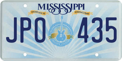 MS license plate JPO435