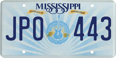 MS license plate JPO443