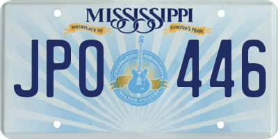 MS license plate JPO446