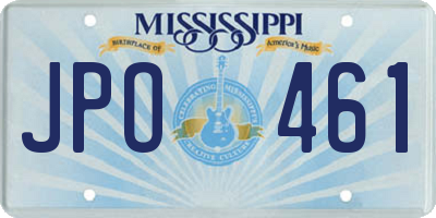 MS license plate JPO461