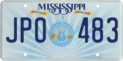 MS license plate JPO483