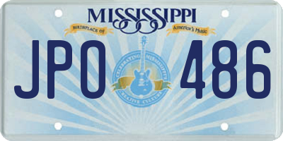MS license plate JPO486