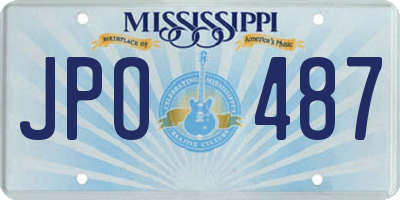 MS license plate JPO487