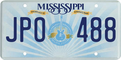 MS license plate JPO488