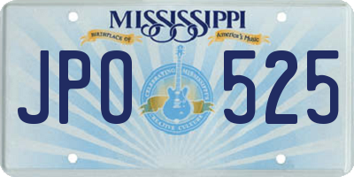 MS license plate JPO525