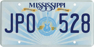 MS license plate JPO528
