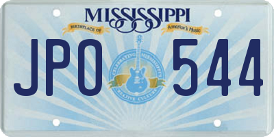 MS license plate JPO544